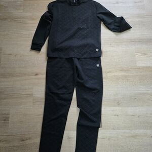 Emporio Armani Black Quilted Set